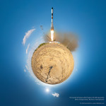 The launch of Soyuz with Progress M-12M spaceship